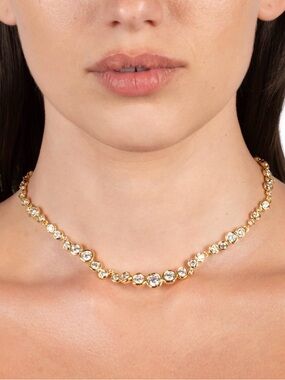 Asterales Gold Riviera Necklace New 14k Gold Plate NEW ALEXIS BITTAR JN21